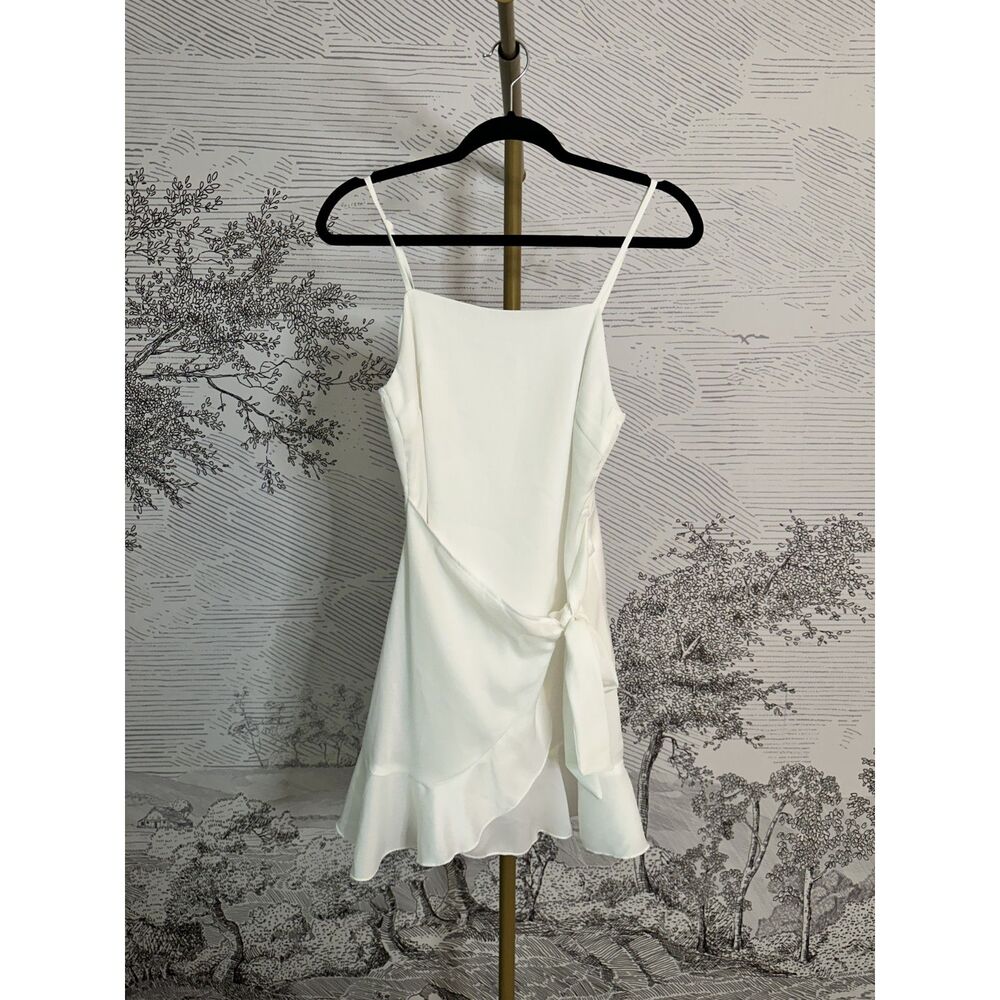 Altar'd State Britta White Wrap Slip Dress